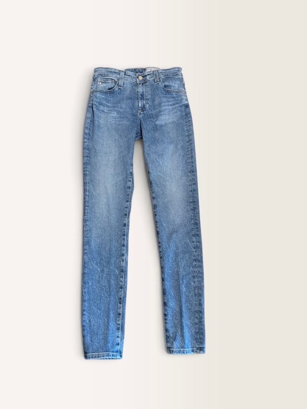 High Rise Skinny AG Farrah Jeans Medium Wash 26R